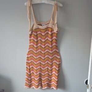 FCT With Love Chevron Retro 80's Inspired  Knit Dress Size L